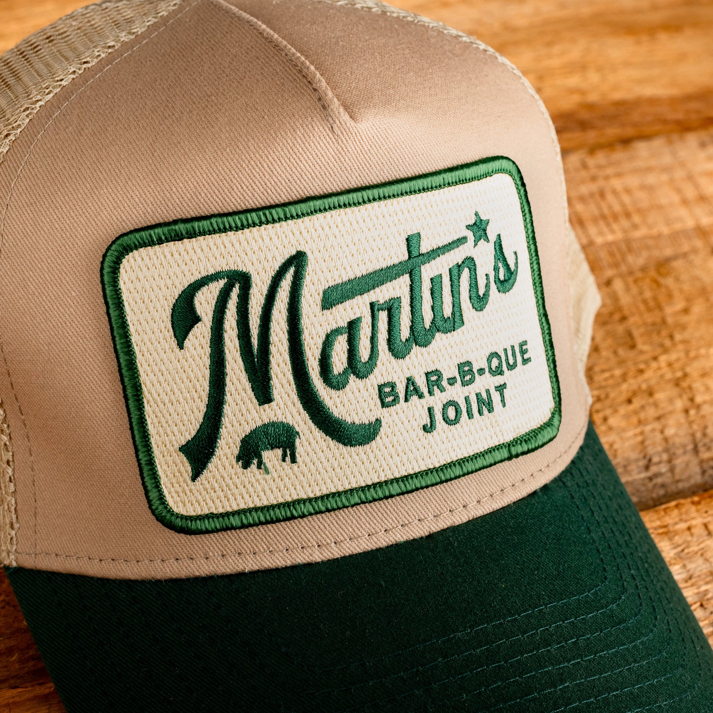 Patch Trucker Hat - Khaki/Green