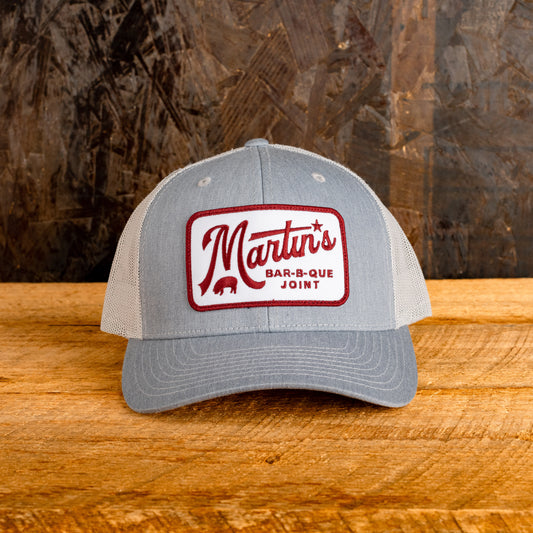 Script Patch Trucker Hat - Heather Grey