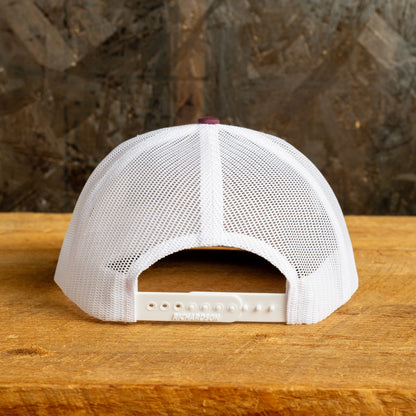 Round Patch Hat - Maroon