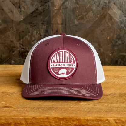 Round Patch Hat - Maroon