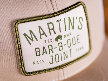 Martin's BBQ Patch Hat - Khaki